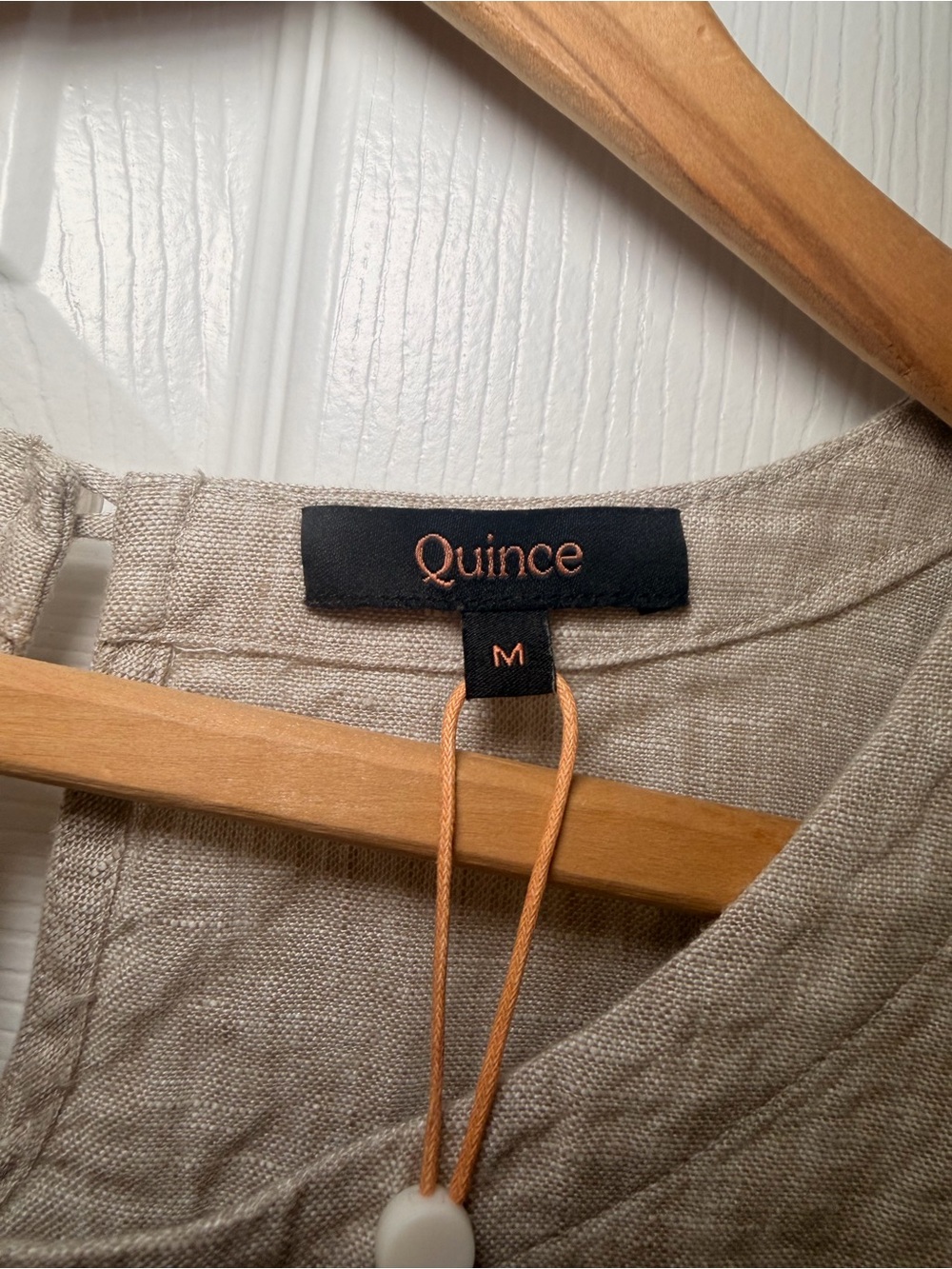 Quince 100% European Linen Tank Top Flax Beige Shell NWT M Coastal Chic Natural - Picture 3 of 16